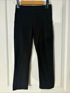 Kyodan Black Cropped Pocket Active Leggings